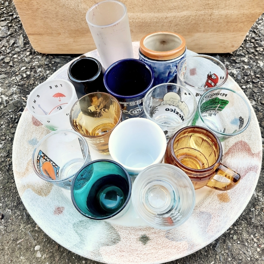Vtg Shot Glasses Lot of 14 Unused
